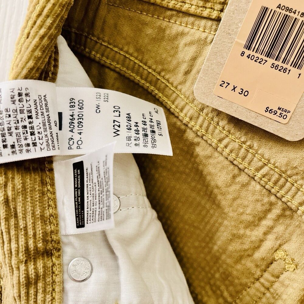 Levis Low Pro Thick Corduroy Pants Women 27 X 30 Golden Brown Relaxed Straight - Picture 8 of 9